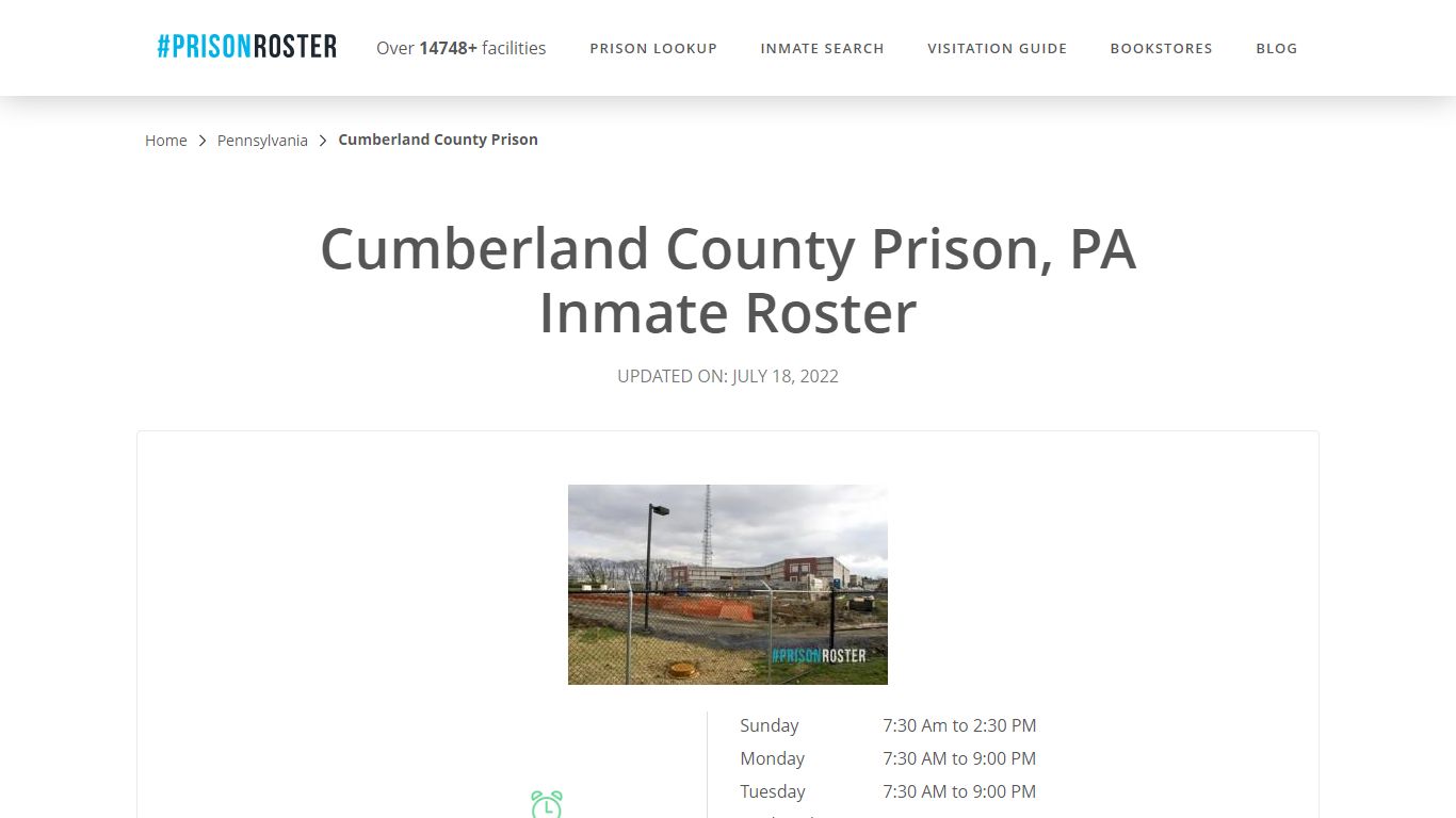 Cumberland County Prison, PA Inmate Roster - Prisonroster